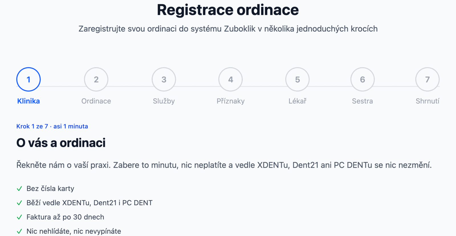 Obrazovka lékaře: průvodce nastavením ordinace krok za krokem